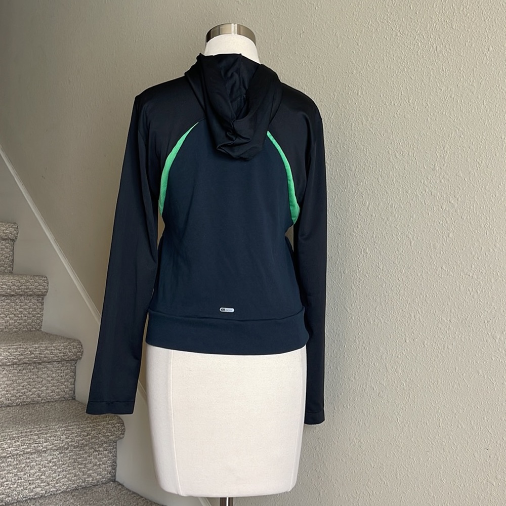 Puma Sz M Mesh Hoodie Green & Black Jacket - Picture 4 of 14